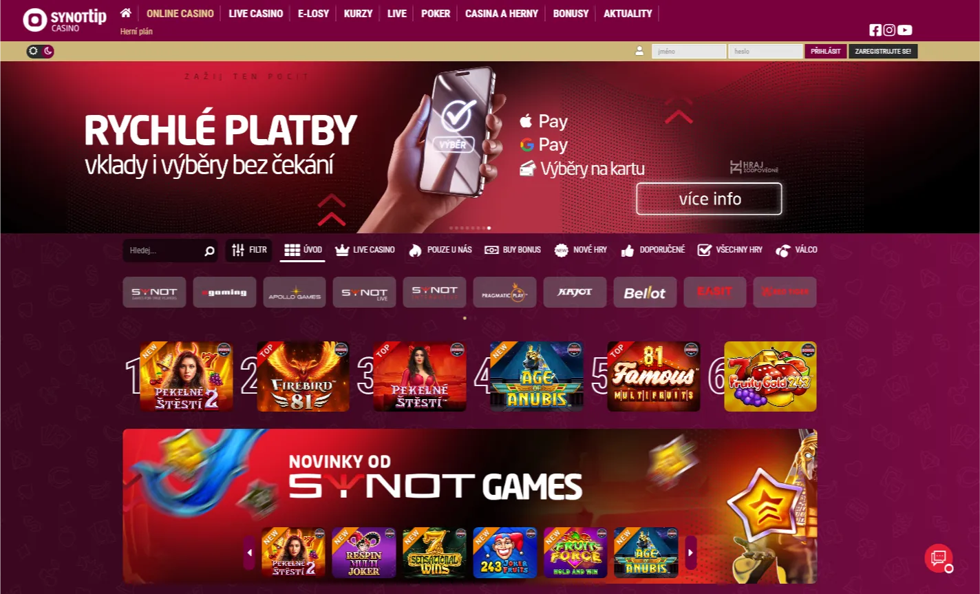 Výběr výher po vkladu v casino dobití přes SMS